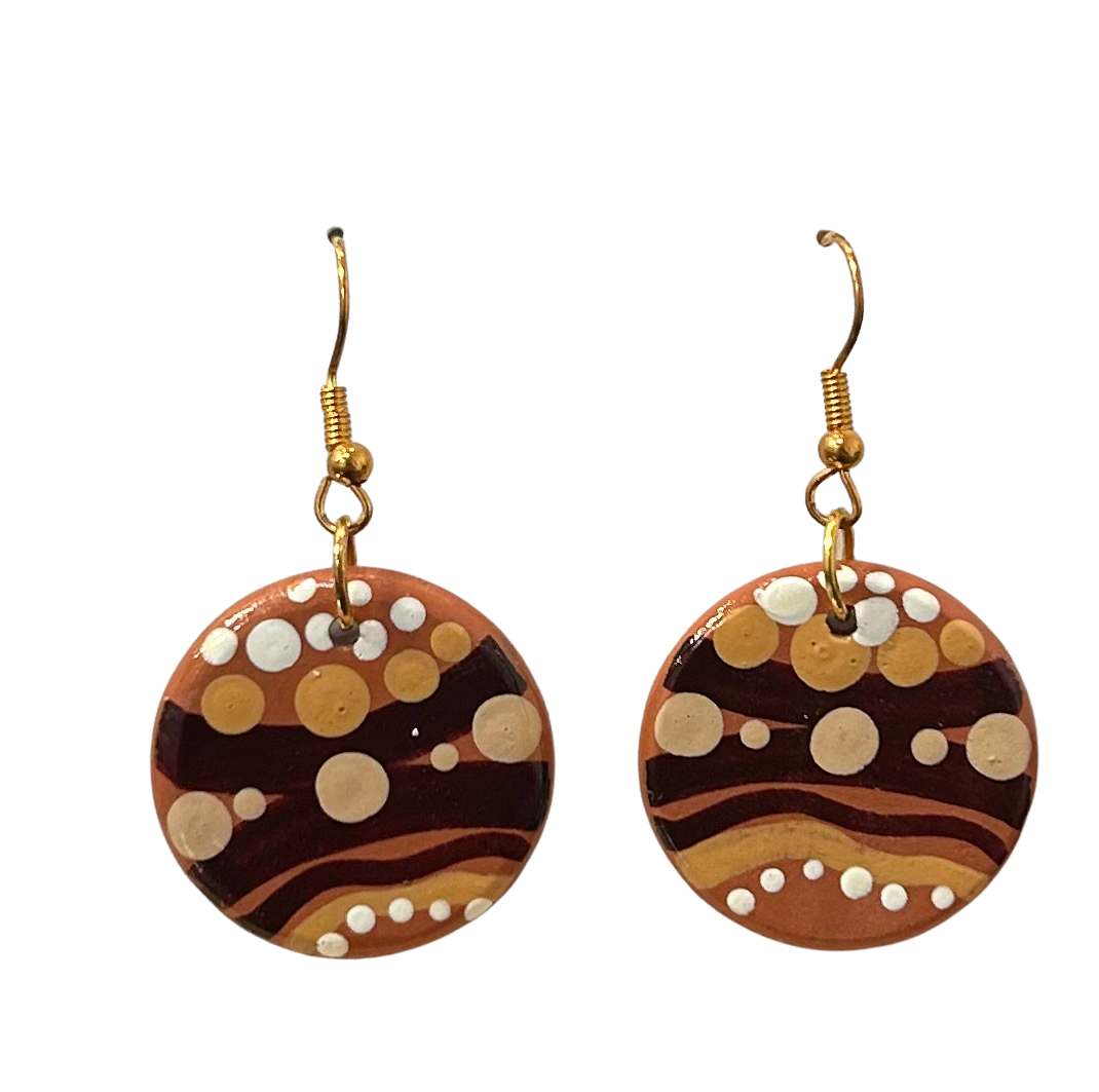 Wiradjuri Aura Circle Earrings