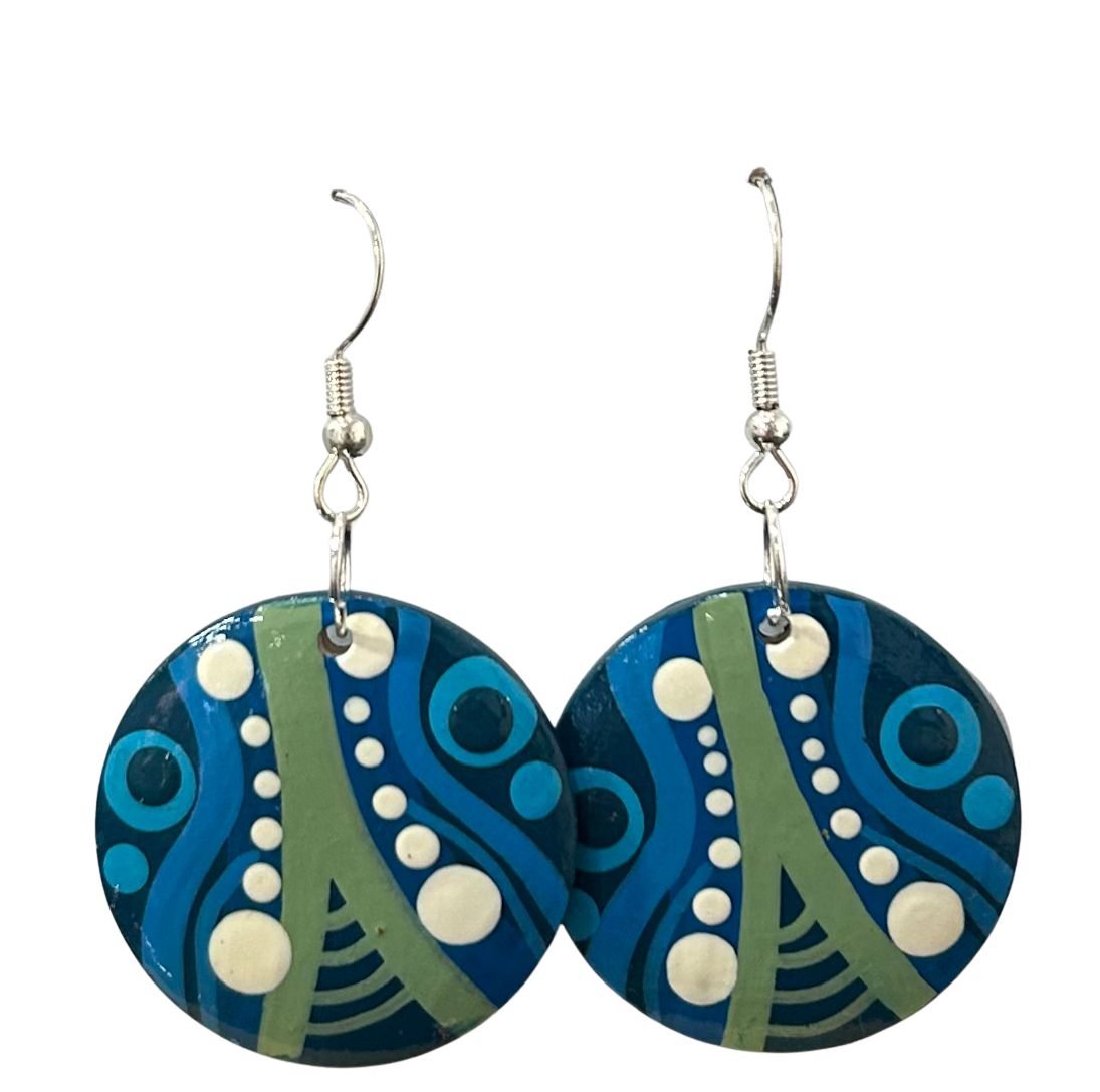 Wiradjuri Aura Large Circle Earrings