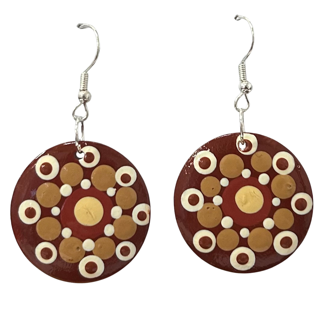 Wiradjuri Aura Large Circle Earrings