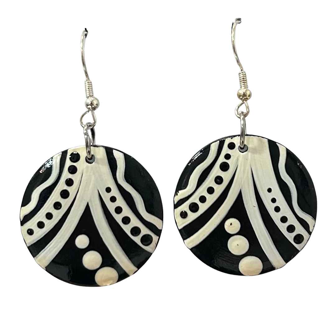 Wiradjuri Aura Large Circle Earrings