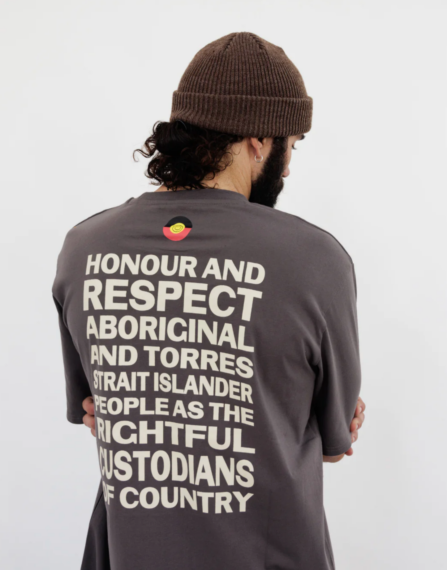 Clothing the Gaps Honour Country Tee Charcoal