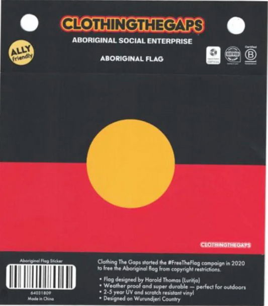 Clothing the Gaps Aboriginal Flag Sticker