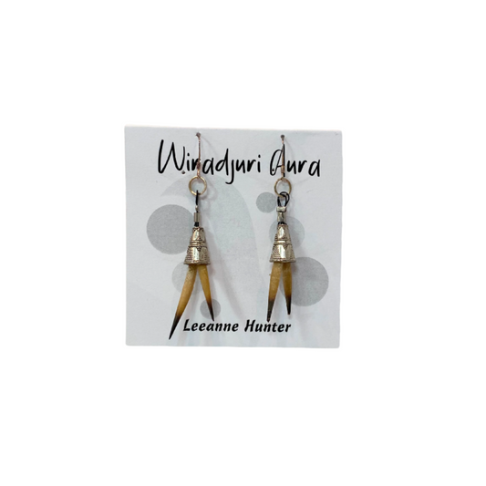 Wiradjuri Aura Echidna Quill Earrings