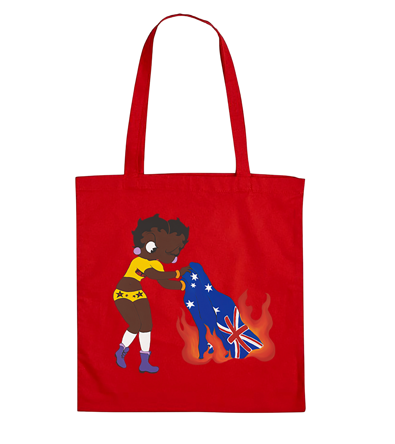 Blak Betty Burns the Colony tote bags