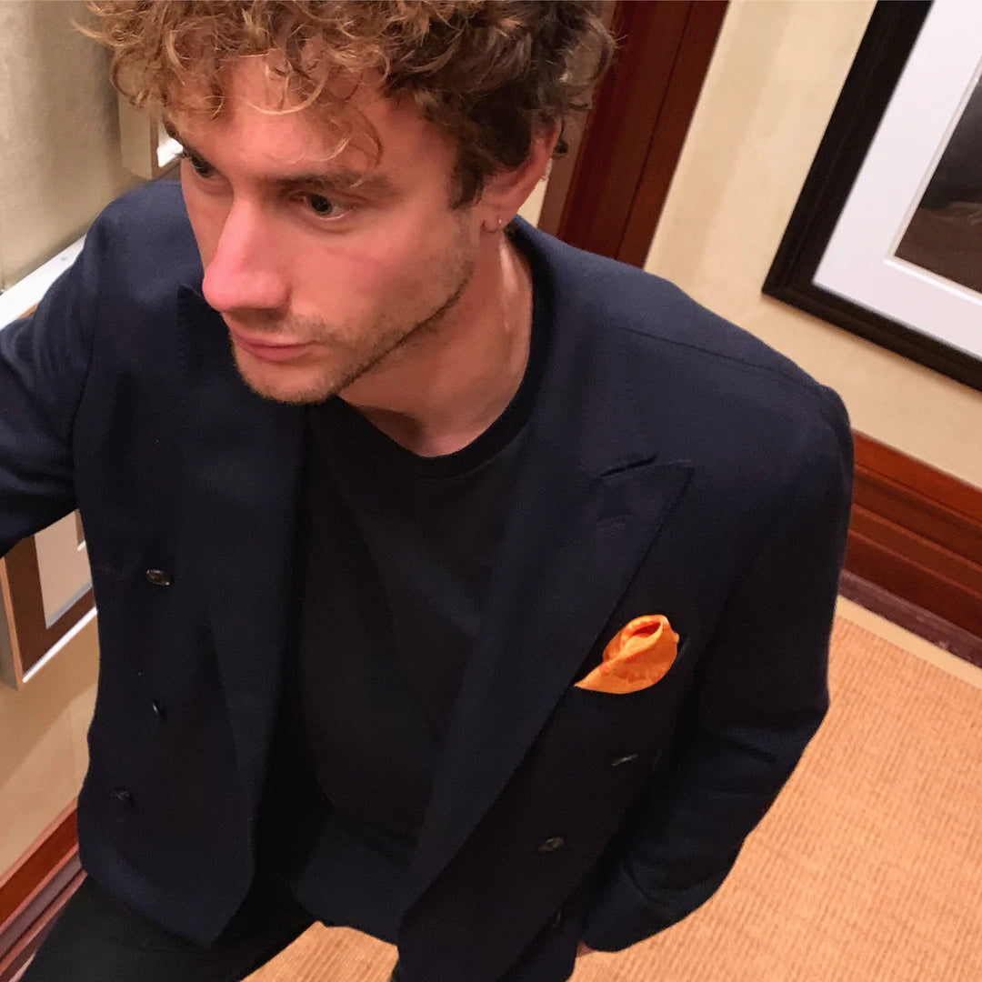 Jasmine Coe Honeybee Silk Pocket Square