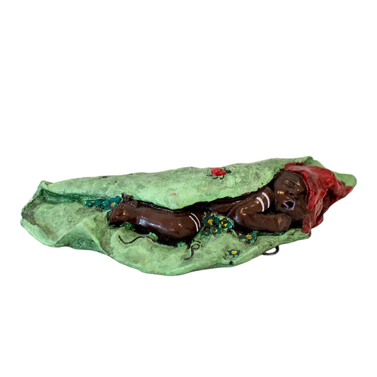 Danny Eastwood Sleeping Baby in Leaf