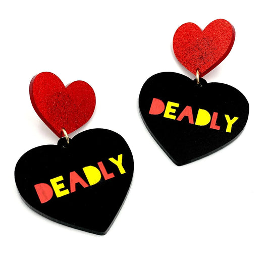 Haus of Dizzy 'Deadly' Heart Earrings