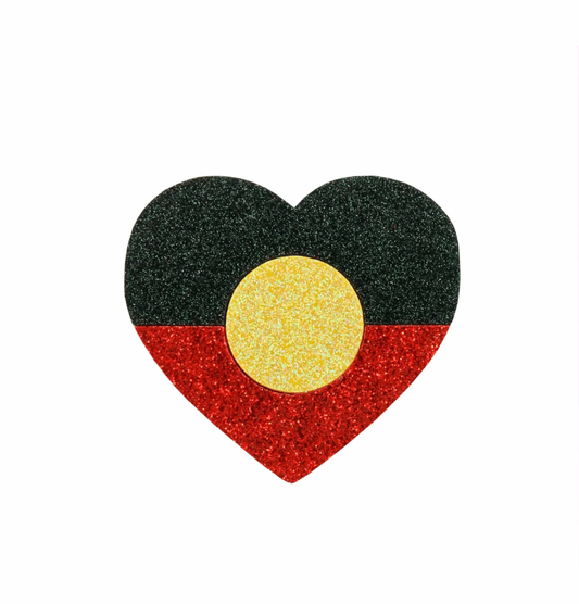 Haus of Dizzy 'First Nations Pride' Glitter Heart Pin