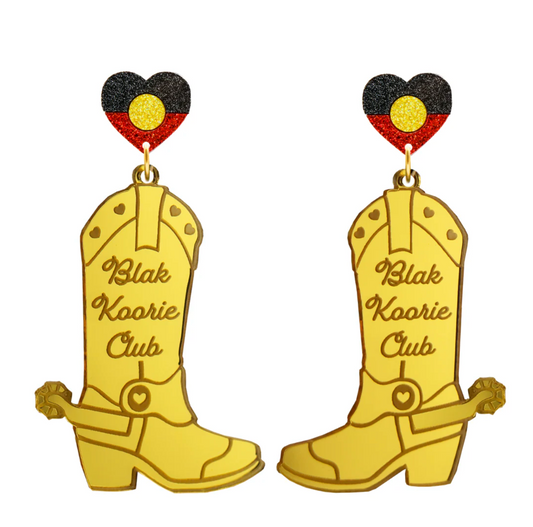 Haus of Dizzy 'Blak Koori Club' Earrings