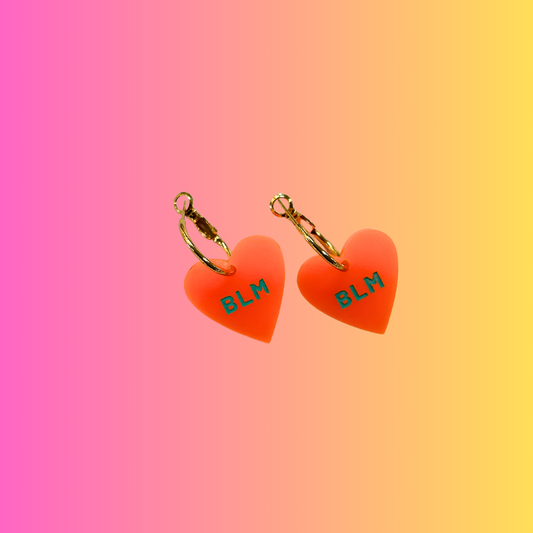 Nungala Creative BLM Heart Earrings