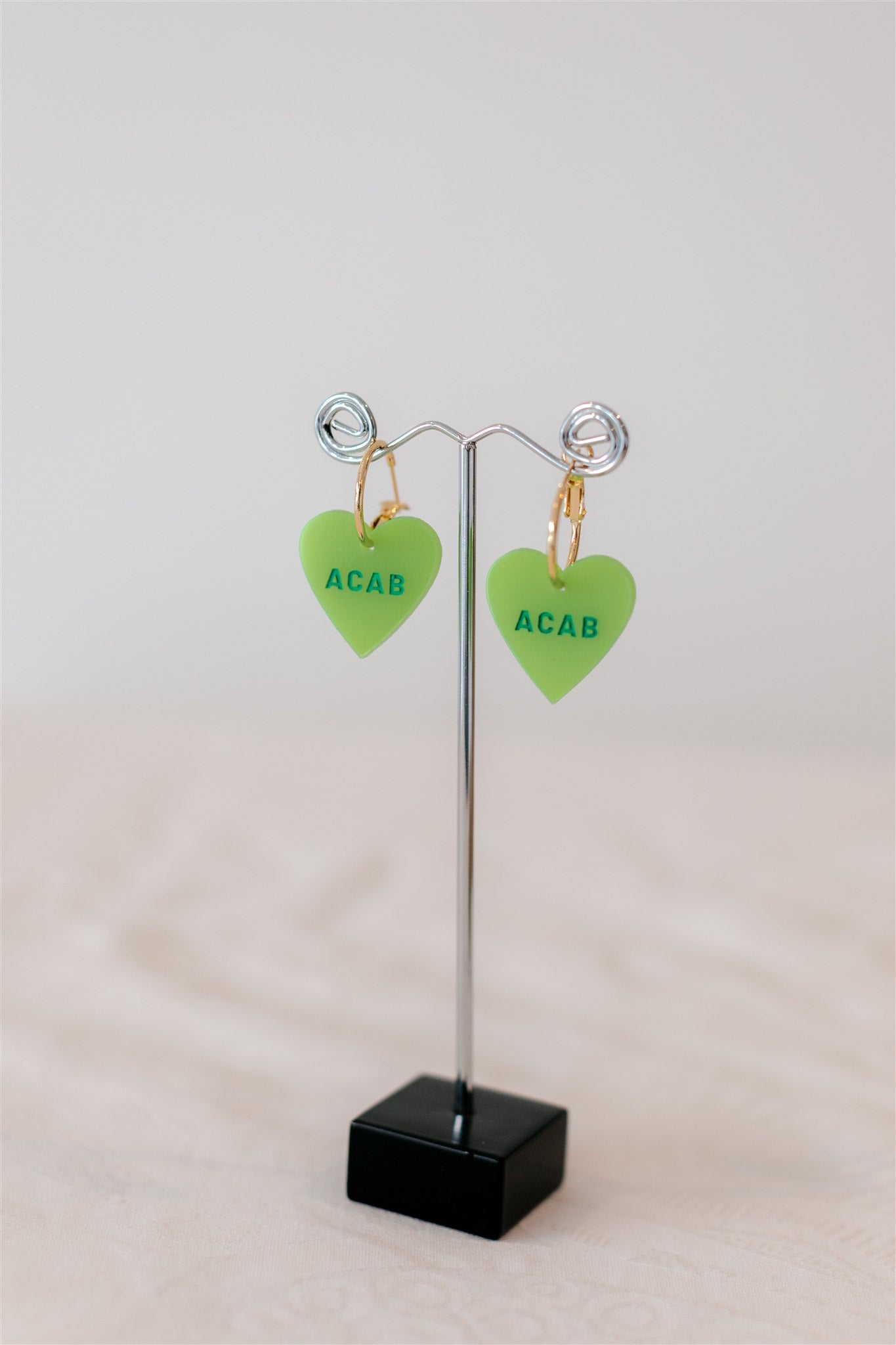 Nungala Creative ACAB Heart Earrings