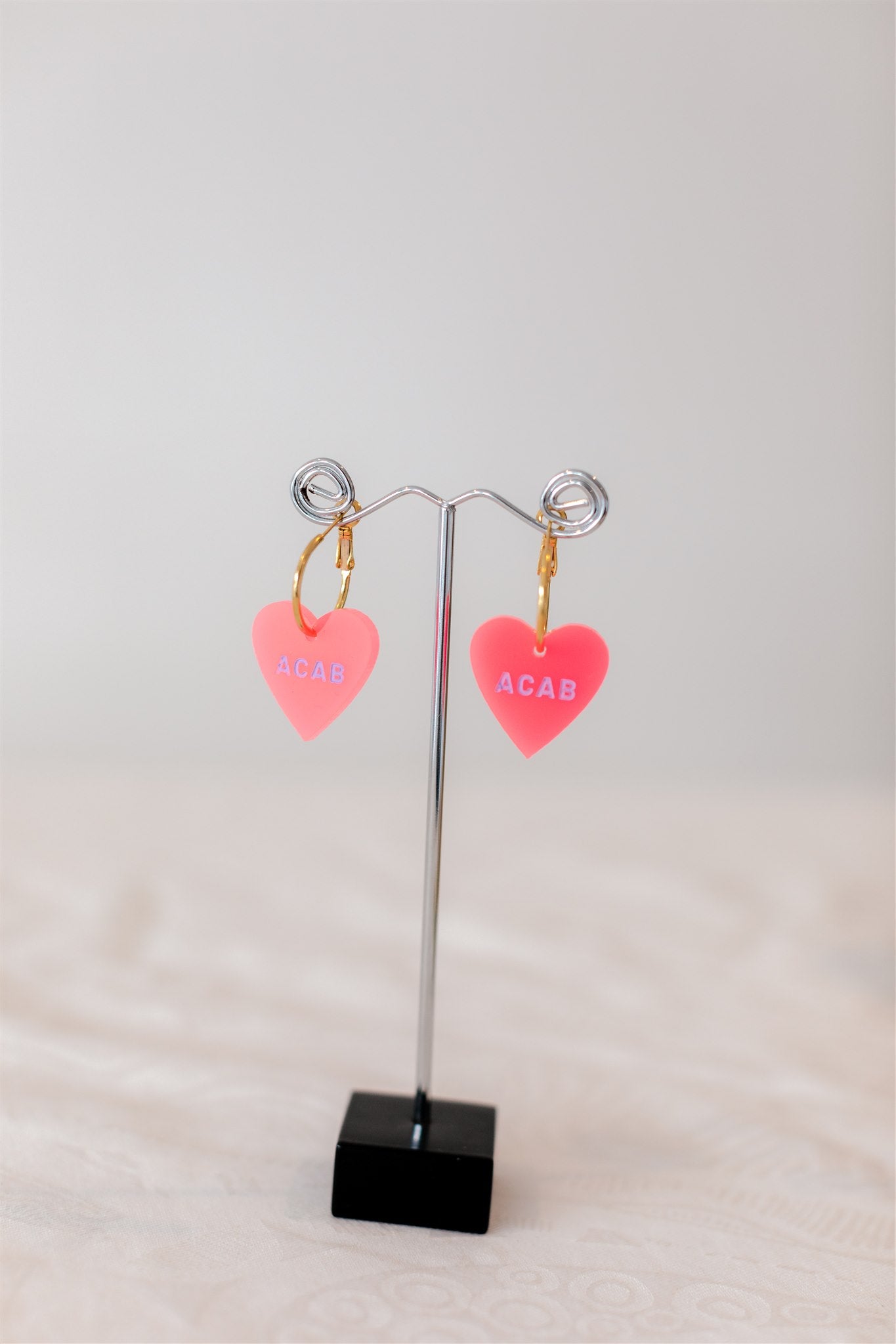 Nungala Creative ACAB Heart Earrings