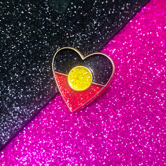 Nungala Creative Blak Heart Pin